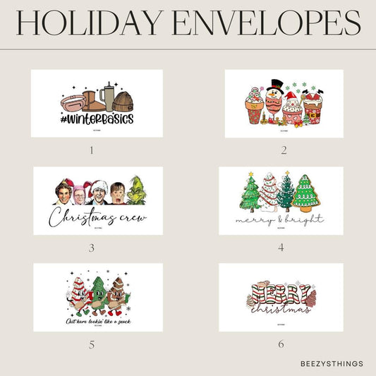Matte Vellum Holiday Envelopes