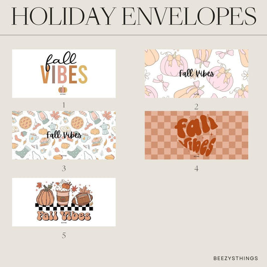 Holiday Envelopes - Fall Vibes Matte Vellum