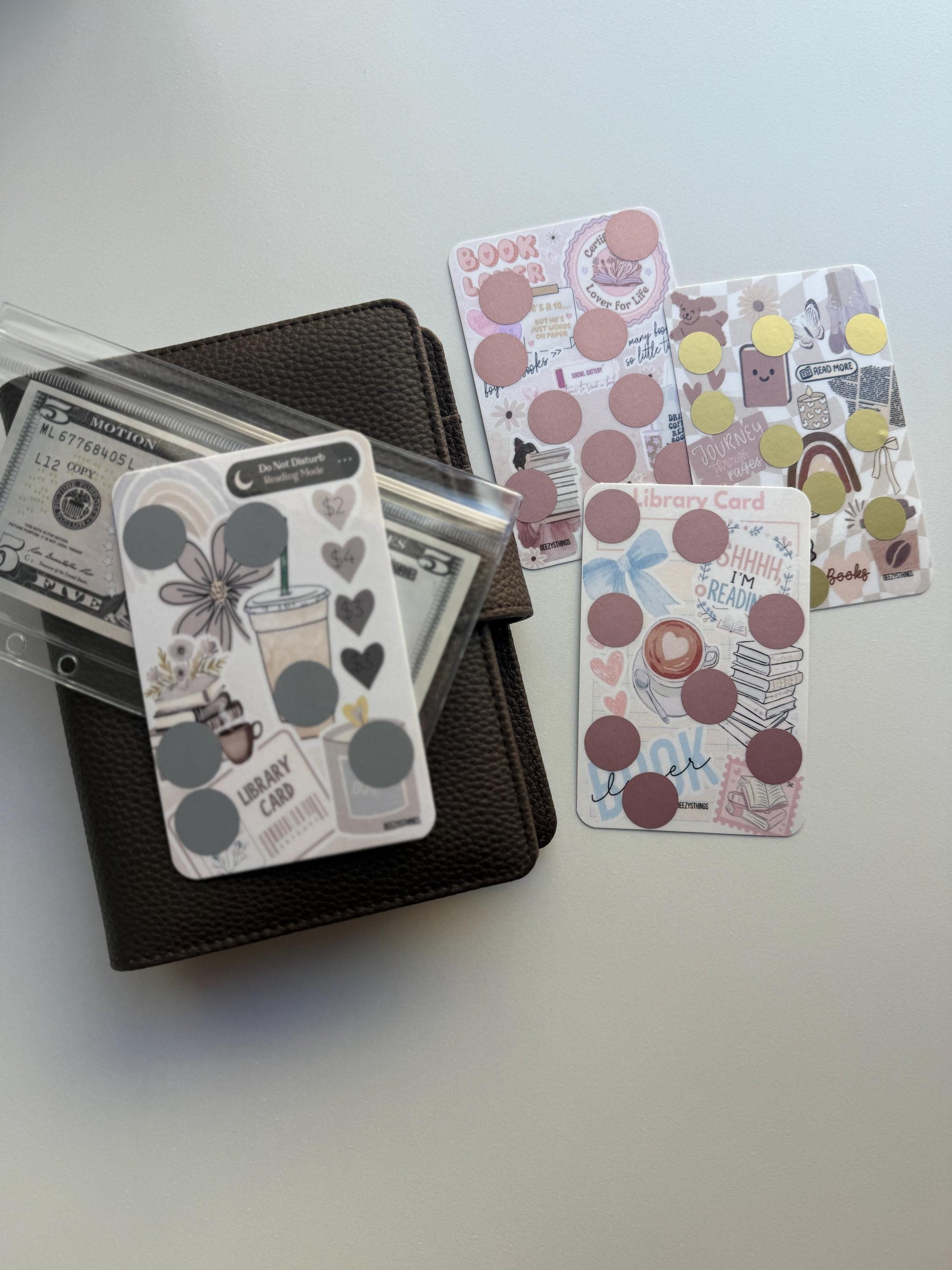 Bookish Kindle/iPad Decor Scratch off Savings Challenges