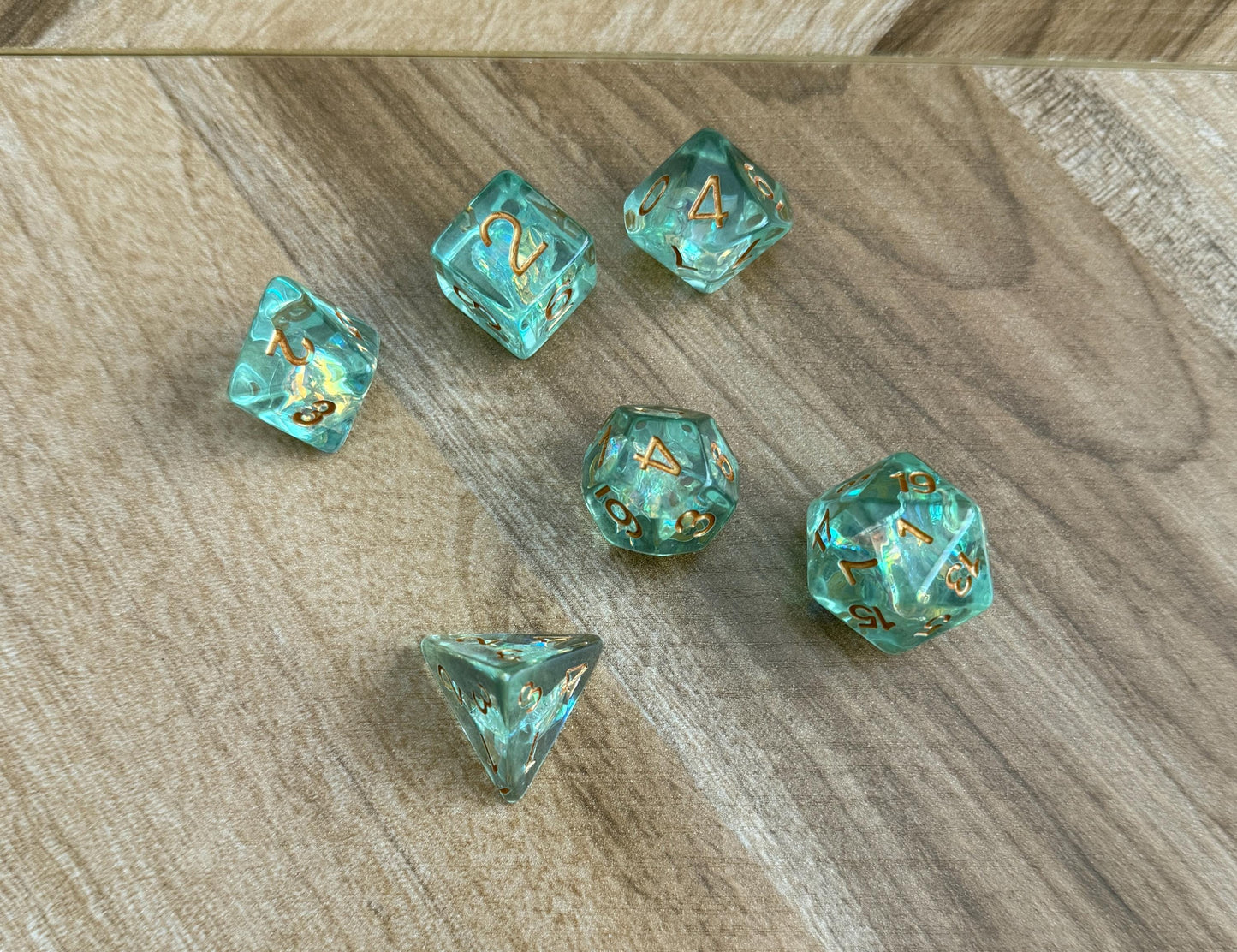 Set of 6 Colorful Dice #1-20