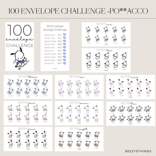 100 Envelope Challenge Inserts - Po**acco