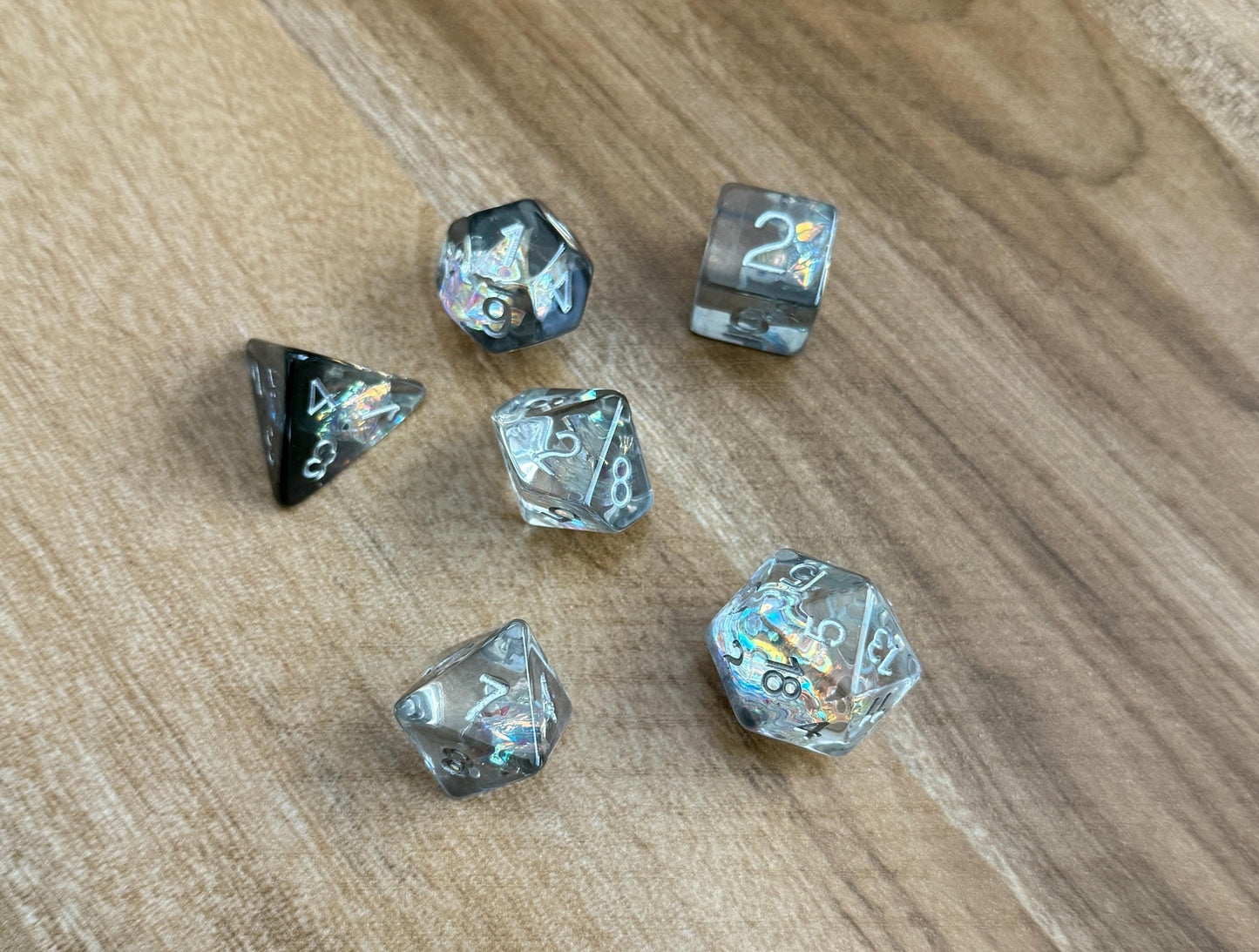 Set of 6 Colorful Dice #1-20