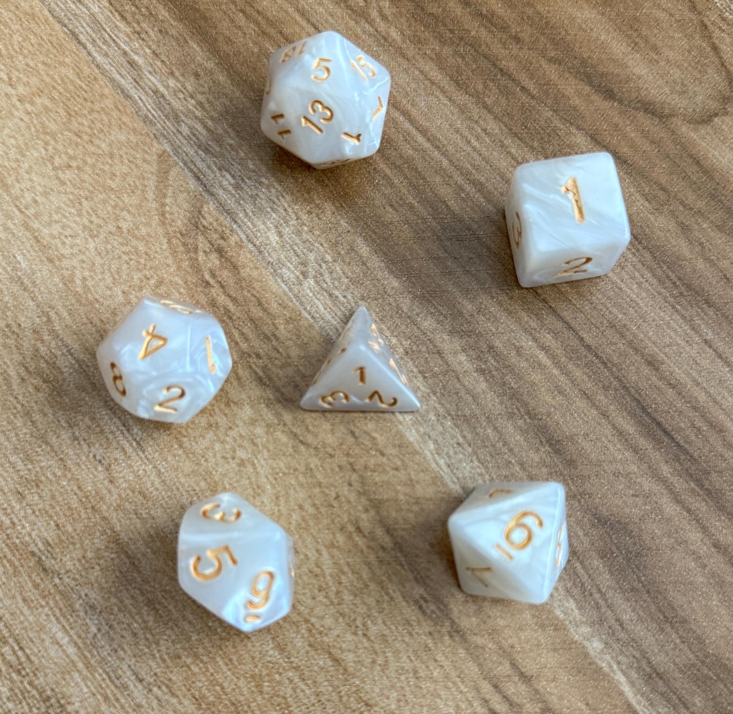 Set of 6 Colorful Dice #1-20