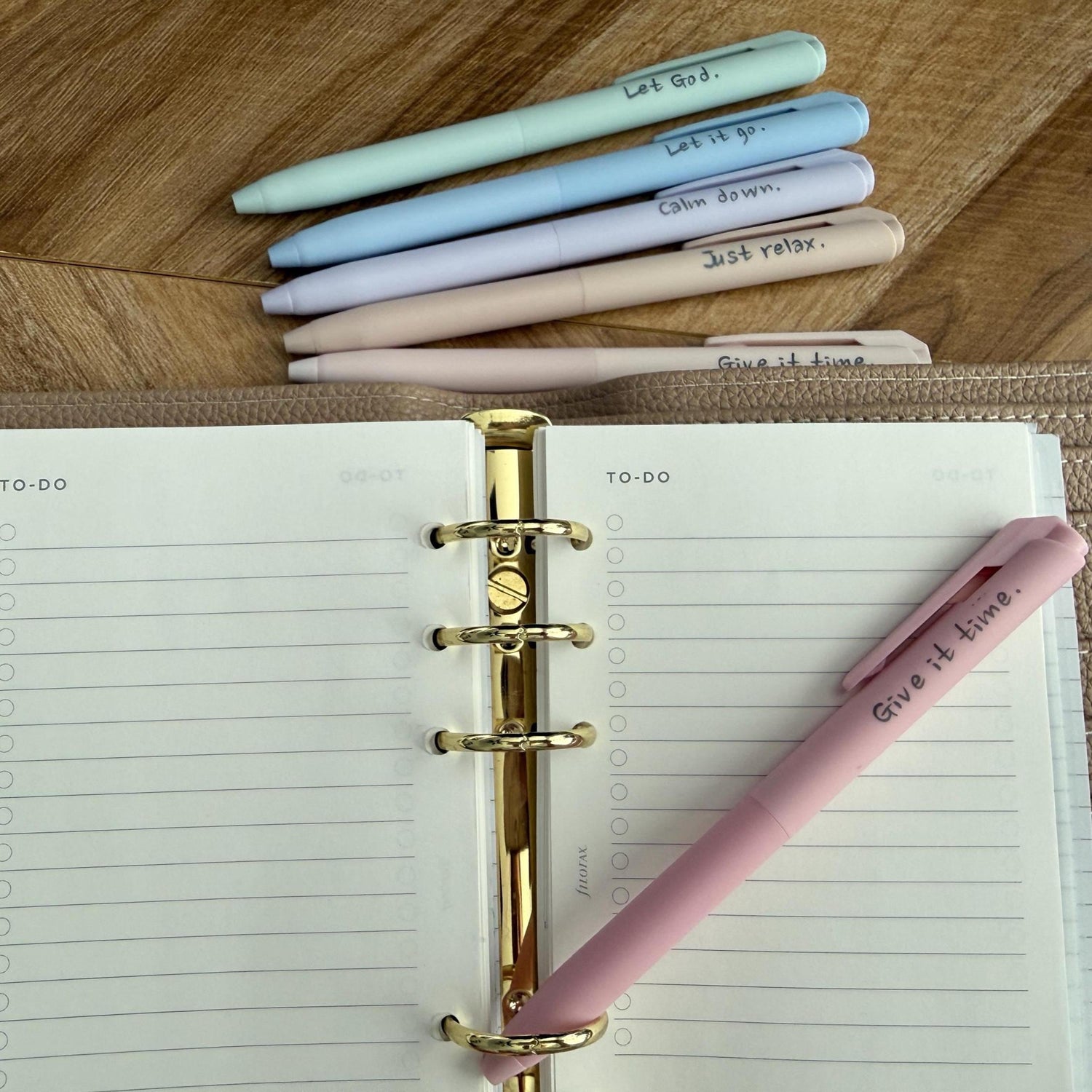 Pastel Gel Pens with Inspirational Quotes | Aesthetic Writing Pens | Motivational Stationery Gift