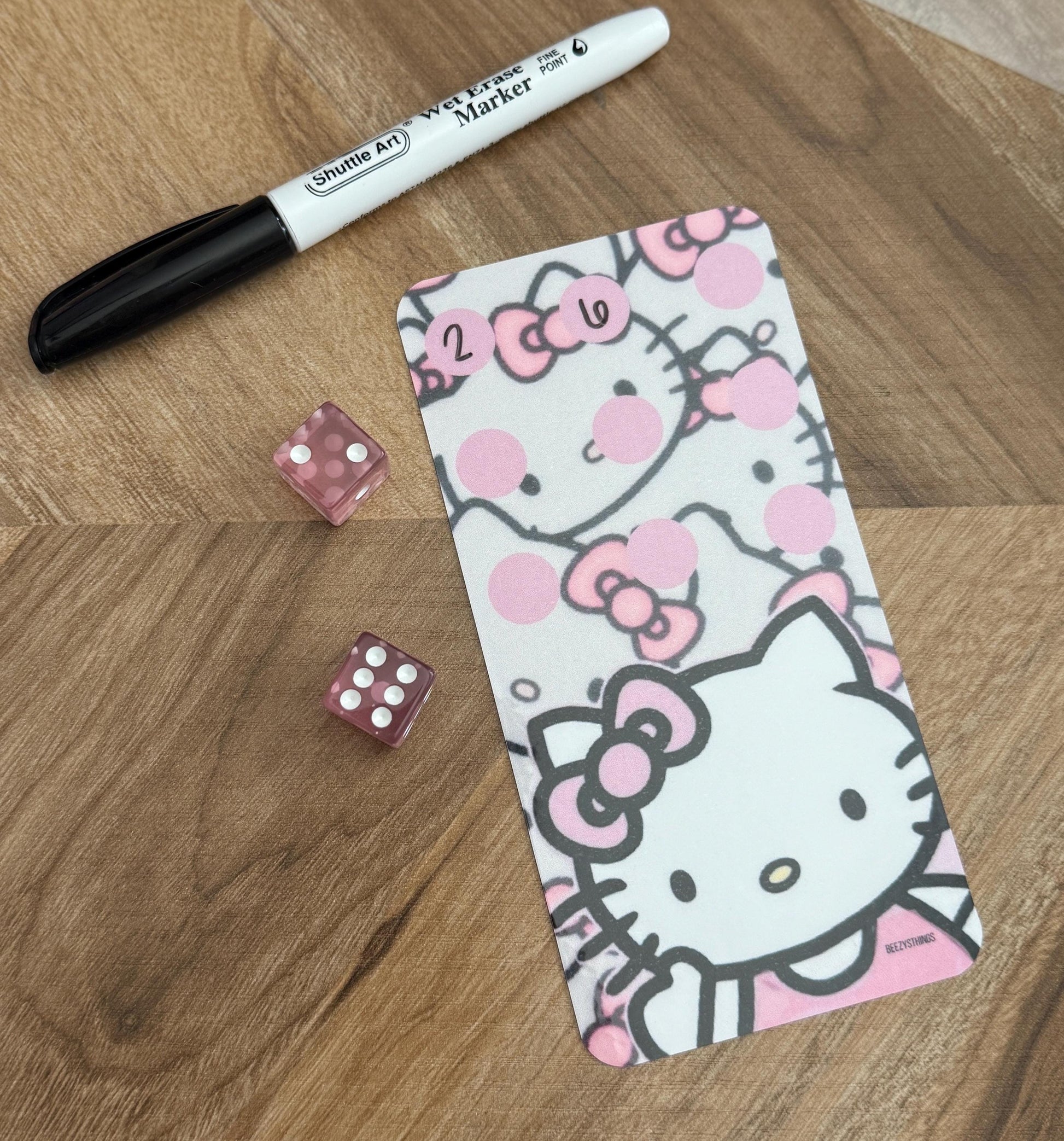 Clear Pink Dice Set – Set of 2 | Aesthetic Dice for Savings Challenges, Cash Stuffing & Planners