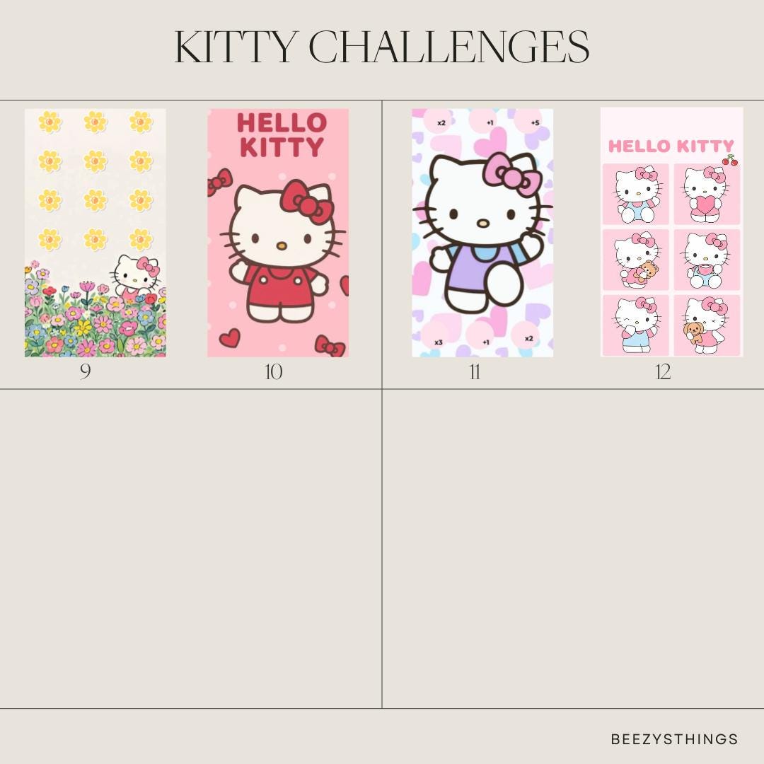 Kitty Budgeting Collection | Cash Stuffing Dashboards, Matte Vellum Envelopes & Savings Challenges