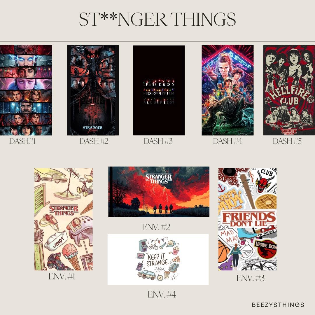 St**nger Things Budgeting Bundle | Cash Stuffing Dashboards, Matte Vellum Envelopes, Savings Challenges & Mini Challenges