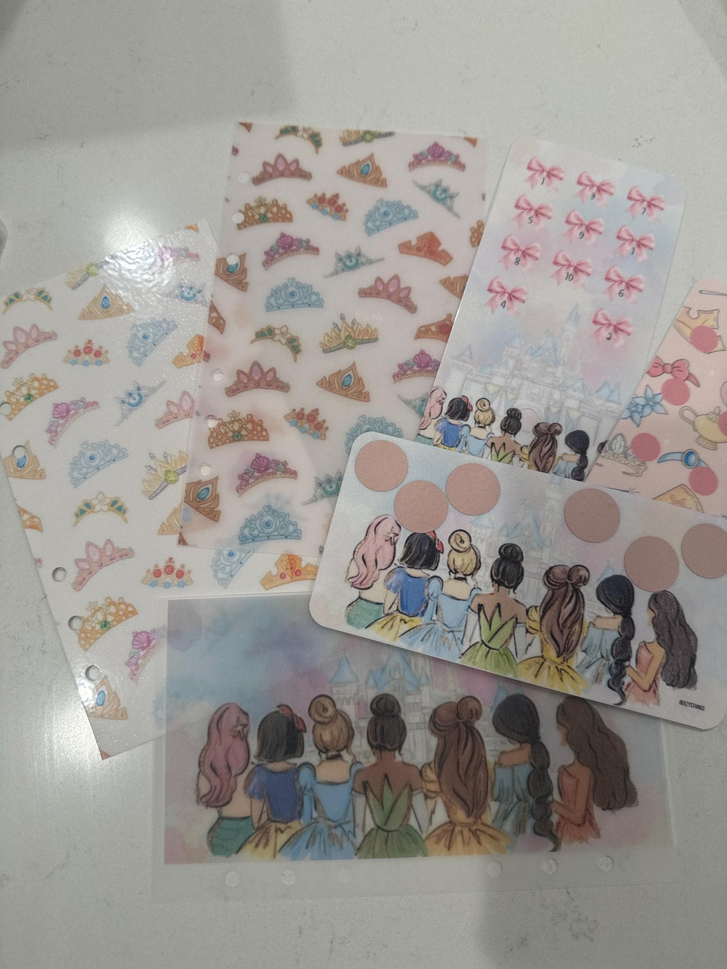 Princess Budgeting Collection | Cash Stuffing Set | Dashboard, Matte Vellum Envelope & Savings Challenges
