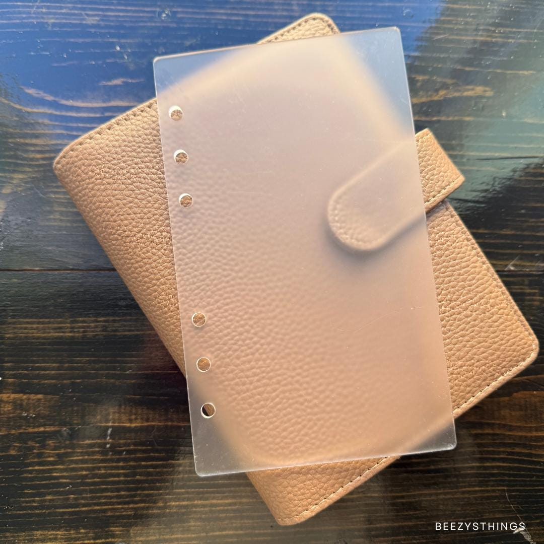 Acrylic Budget Dashboards | Personal and A5 Size | Fluted, Water Drop & Frosted Clear | Cash Stuffing Binder Insert