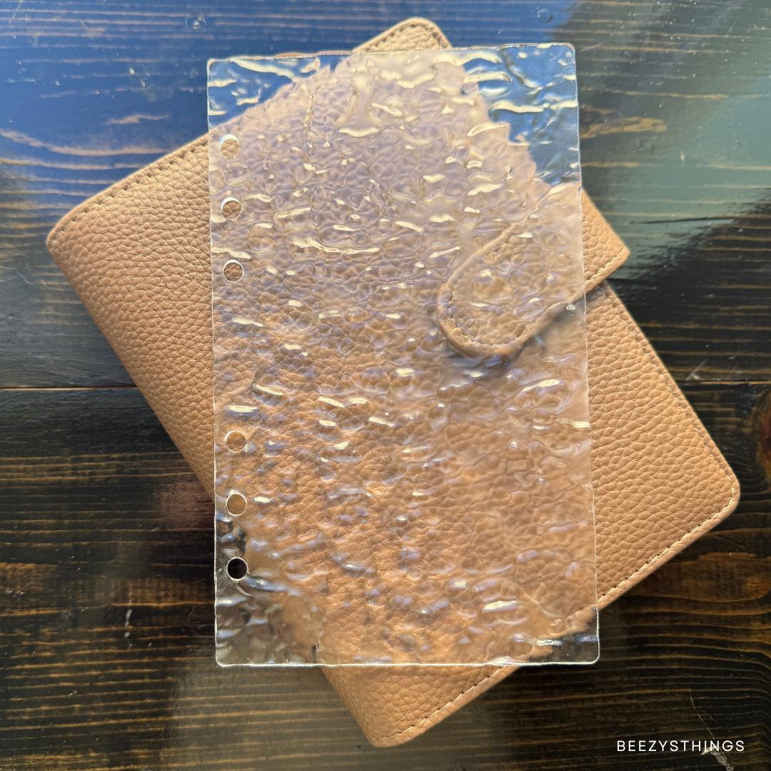 Acrylic Budget Dashboards | Personal and A5 Size | Fluted, Water Drop & Frosted Clear | Cash Stuffing Binder Insert