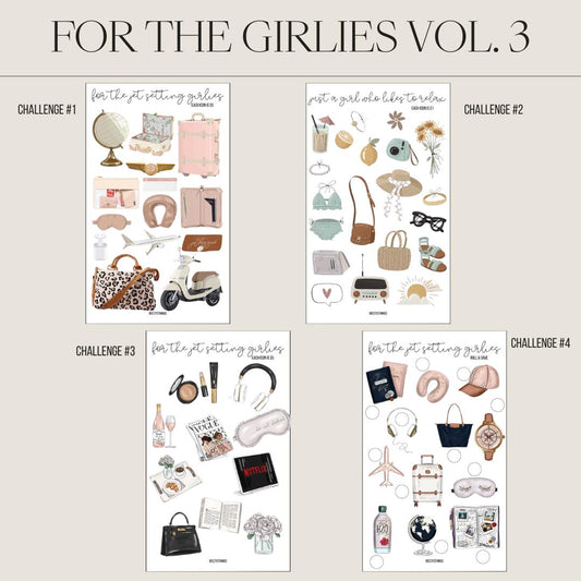 For the Girlies Savings Challenges Vol. 3 - Matte Vellum or Glossy Card Stock
