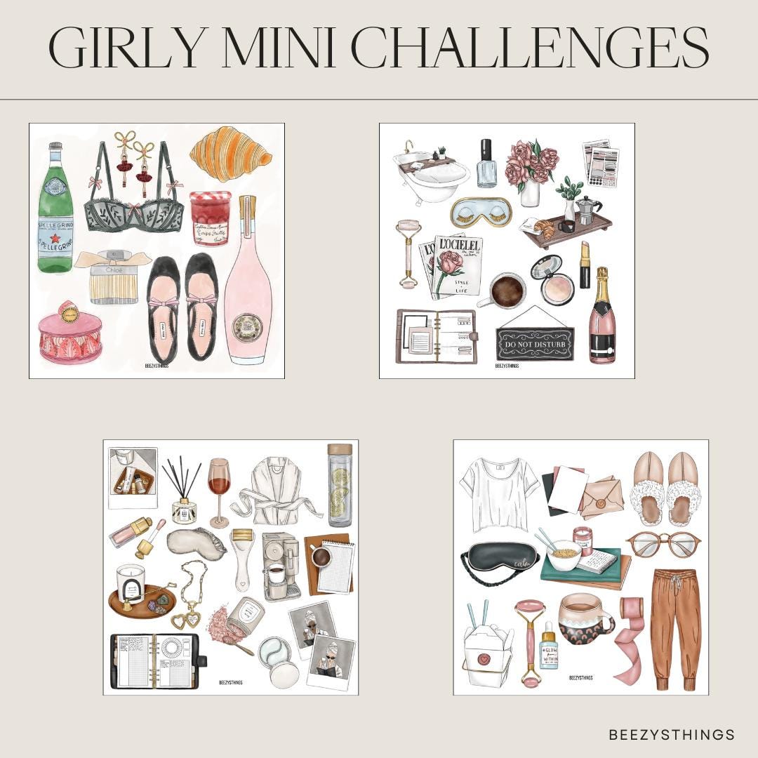 Girly Mini Savings Challenges