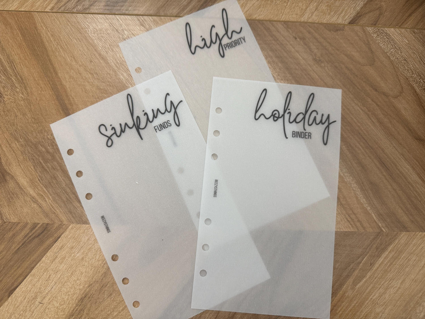 Horizontal Dashboards - Matte Vellum