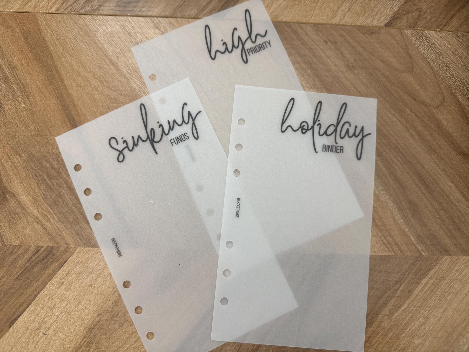 Horizontal Dashboards - Matte Vellum